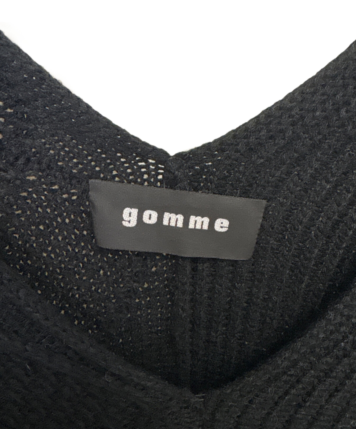 中古・古着通販】gomme (ゴム) ニットポンチョ ブラック サイズ:表記