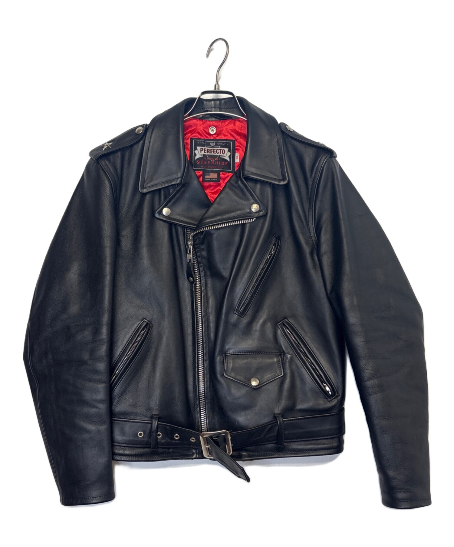 中古・古着通販】Schott (ショット) レザーライダースジャケット