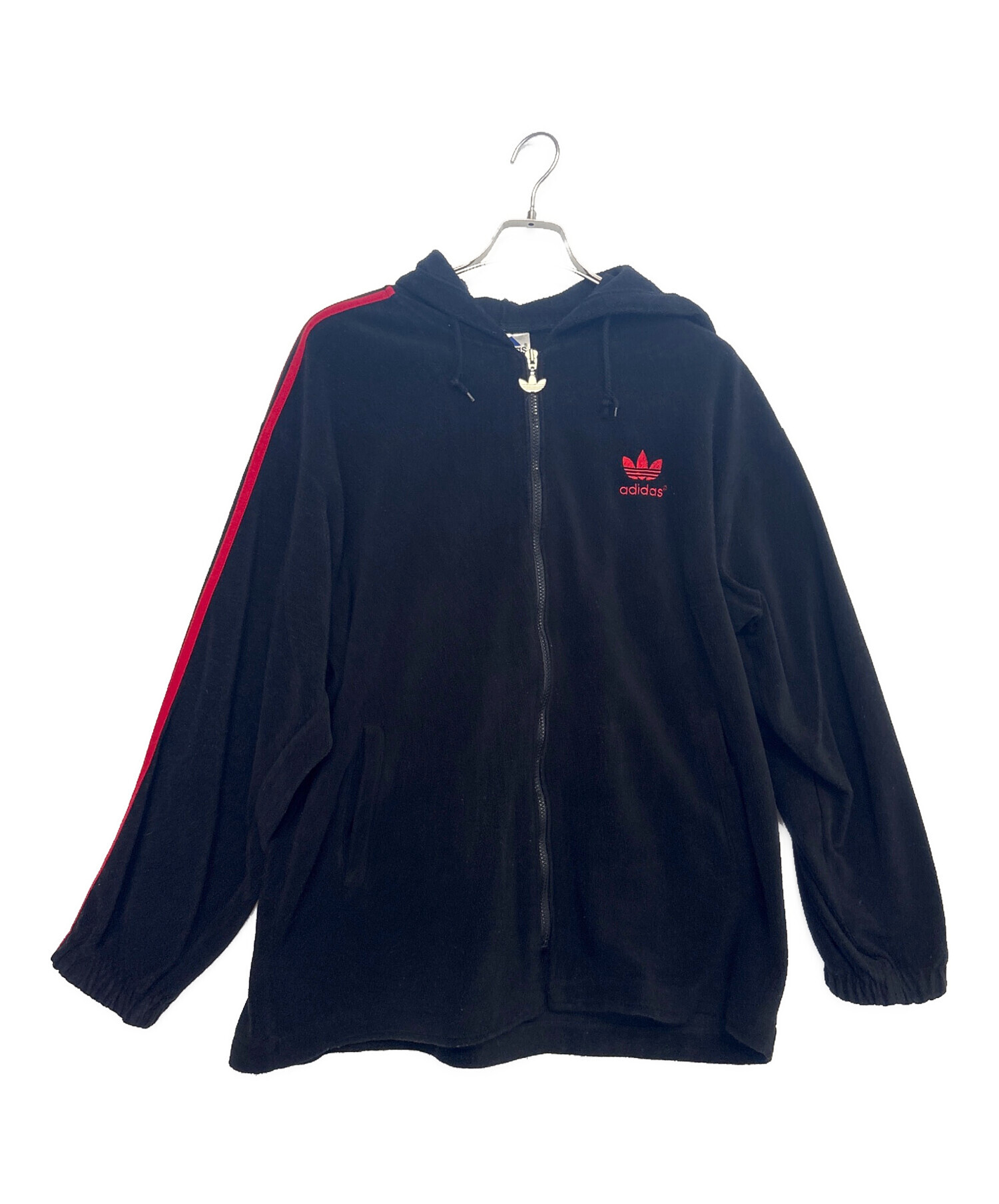 中古・古着通販】adidas (アディダス) フリースジップパーカー レッド