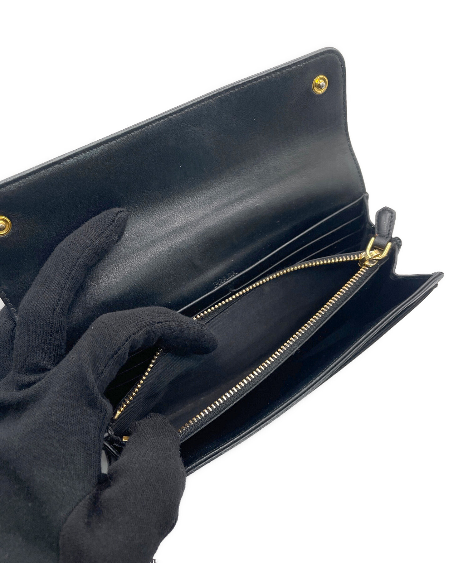 中古・古着通販】PRADA (プラダ) 長財布 ブラック｜ブランド・古着通販