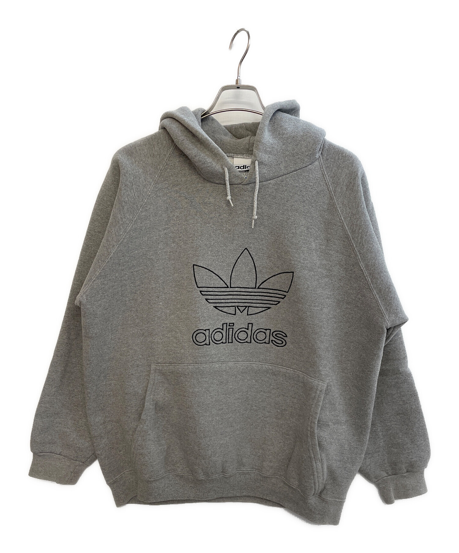 中古・古着通販】adidas (アディダス) ロゴ刺繍プルオーバーパーカー