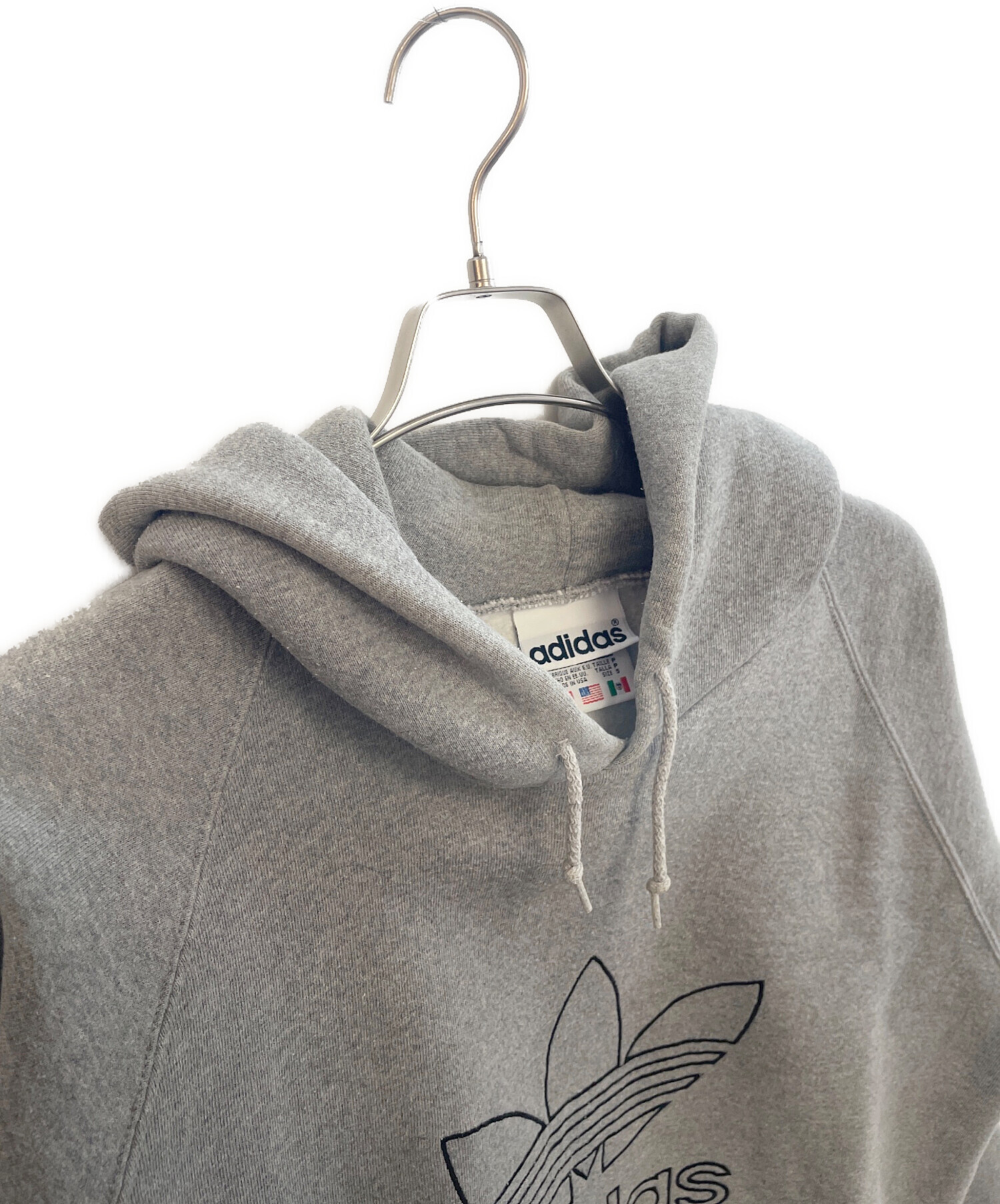 中古・古着通販】adidas (アディダス) ロゴ刺繍プルオーバーパーカー