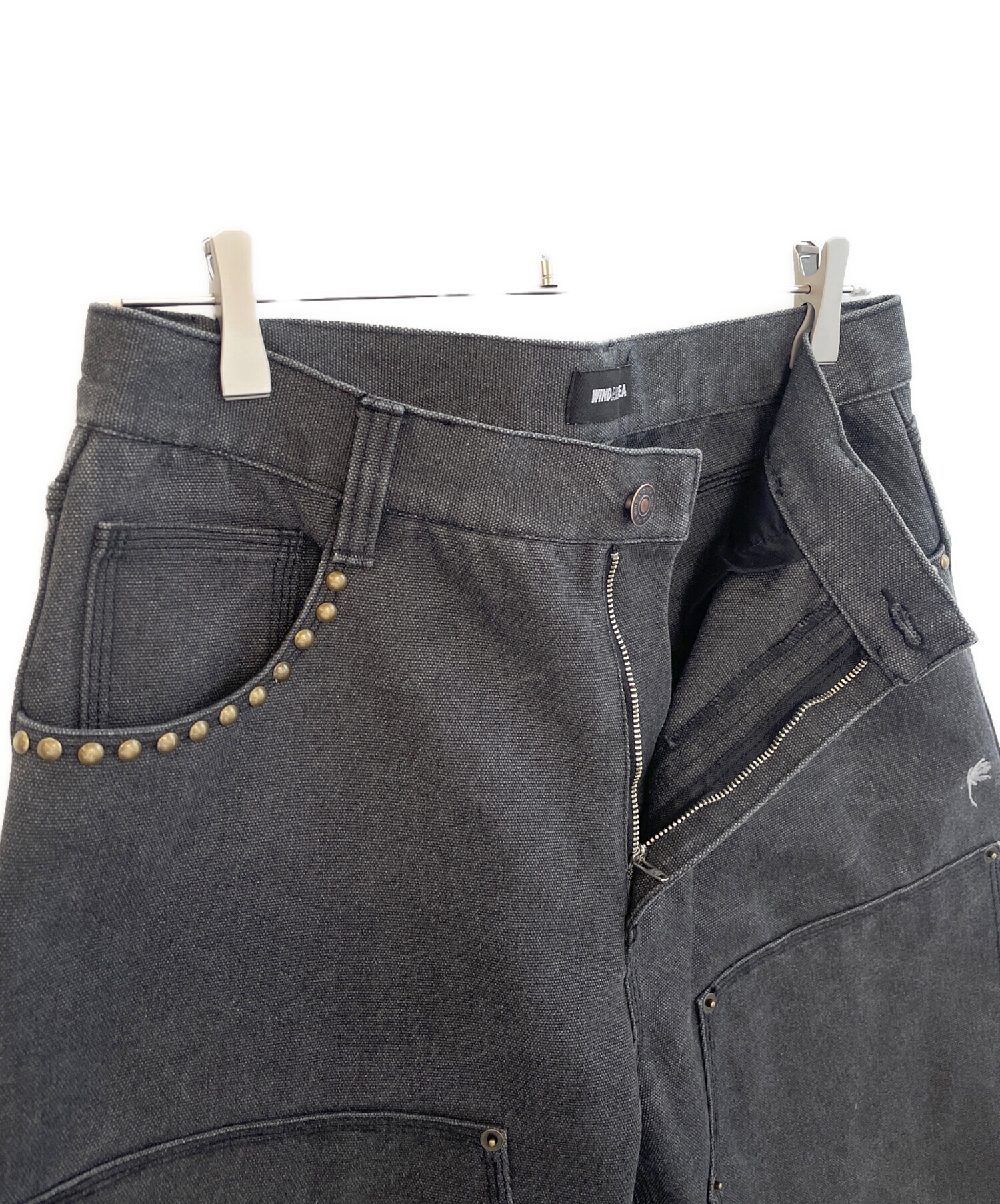 中古・古着通販】WIND AND SEA (ウィンダンシー) ダブルニー ブラック