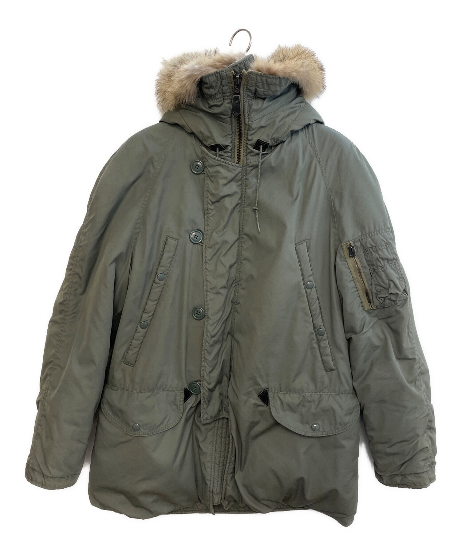 中古・古着通販】ミリタリー (ミリタリー) N-3Bタイプコート グリーン