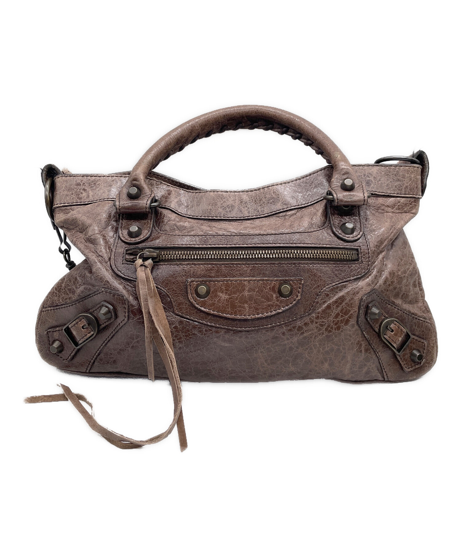 バレンシアガ　ビジネスバッグ　2way　ヴィンテージ　レザー　ブラウン 中古・古着通販】BALENCIAGA (バレンシアガ) 2WAYショルダーバッグ