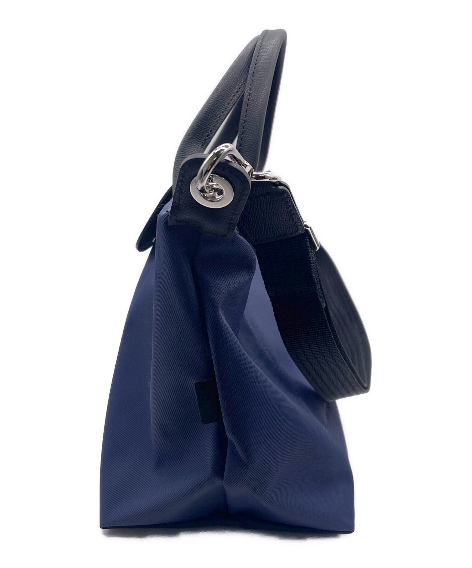 中古・古着通販】LONGCHAMP (ロンシャン) ハンドバッグ ネイビー