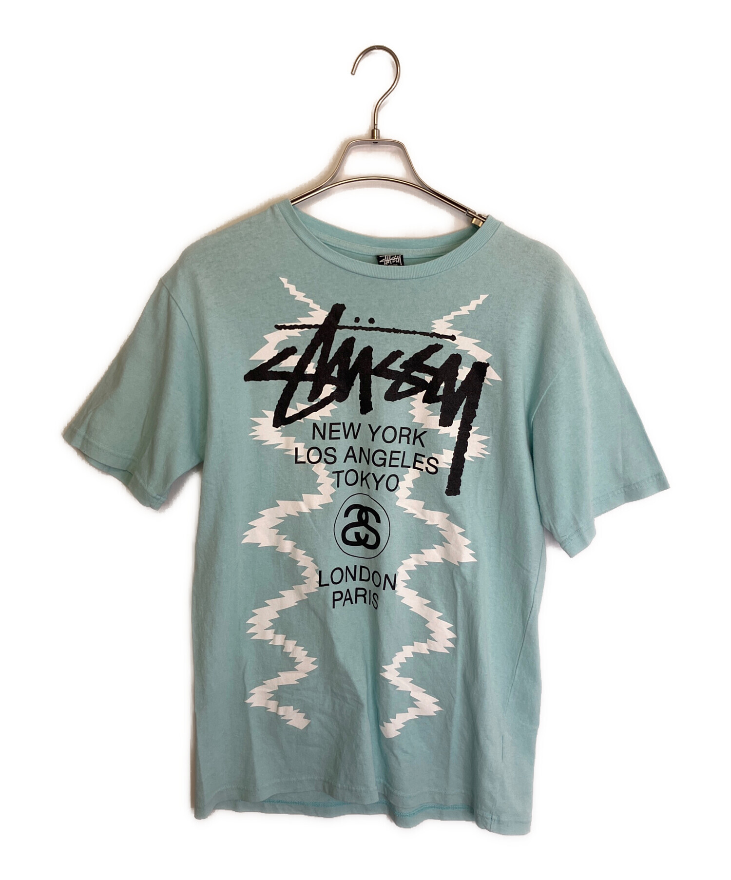中古・古着通販】stussy (ステューシー) 半袖カットソー ブルー サイズ