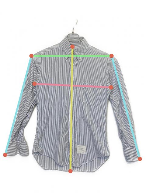 中古・古着通販】Thom Browne (トムブラウン) 長袖シャツ スカイブルー