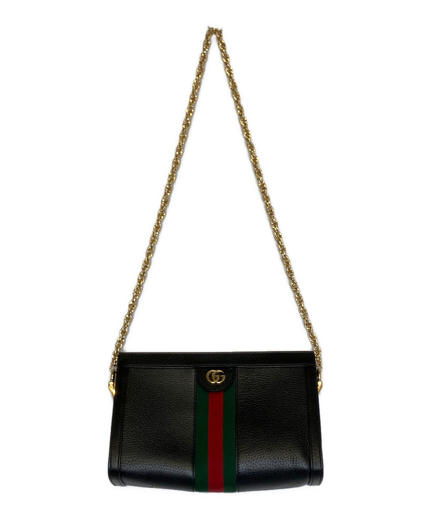 中古・古着通販】GUCCI (グッチ) チェーンショルダーバッグ ブラック
