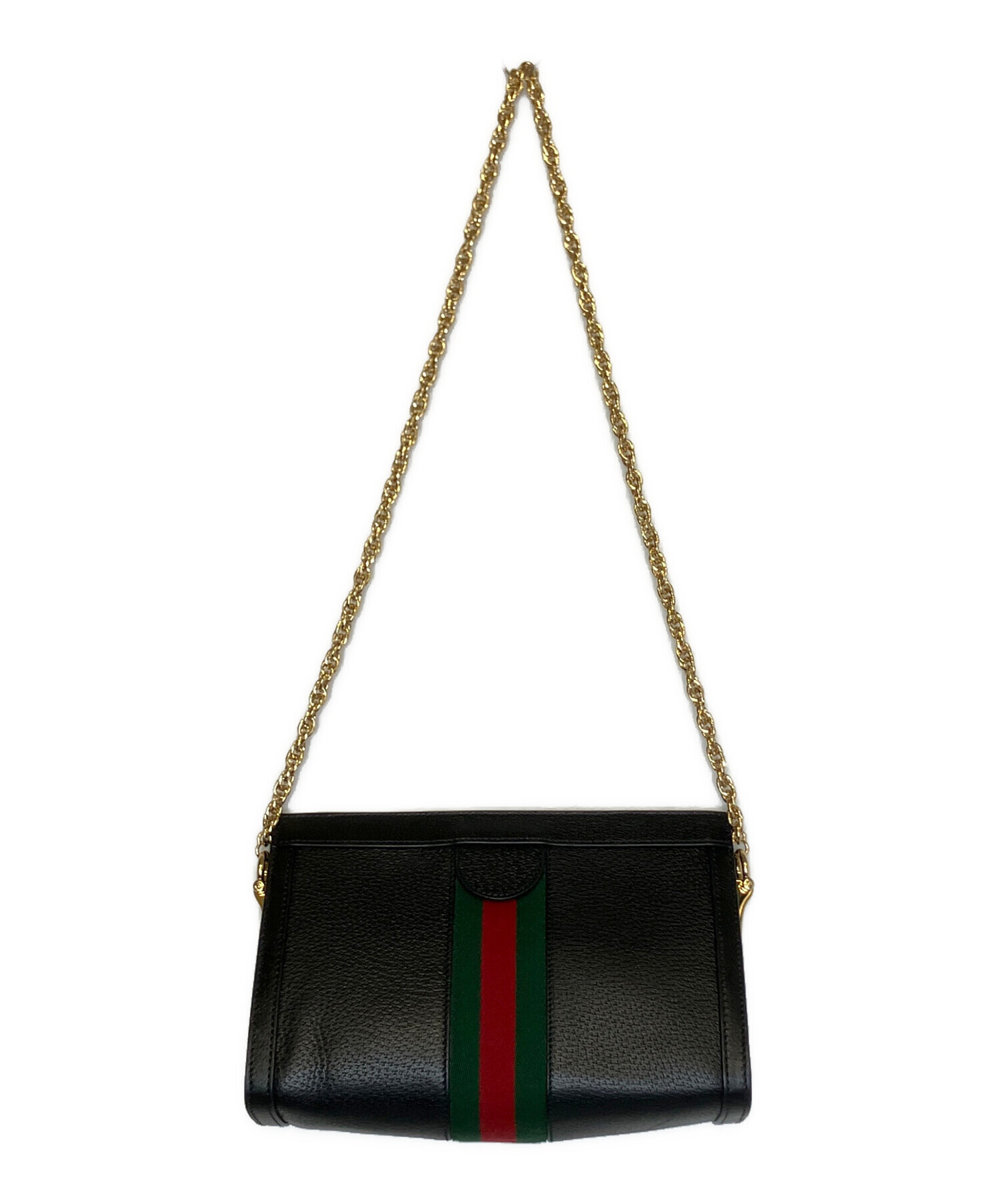 中古・古着通販】GUCCI (グッチ) チェーンショルダーバッグ ブラック 