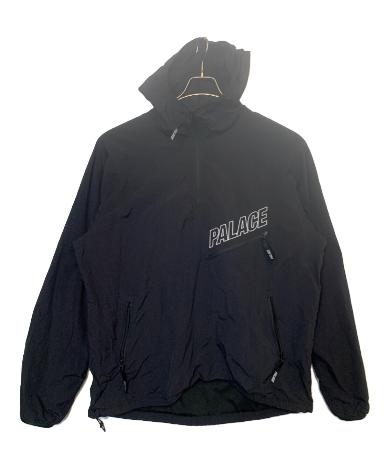 中古・古着通販】PALACE (パレス) SLANT ZIP SHELL JACKET ブラック 