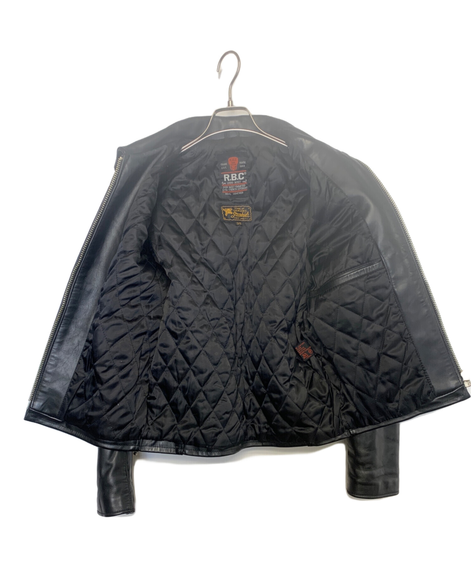 中古・古着通販】R.B.C (アールビーシー) レザーライダースジャケット 