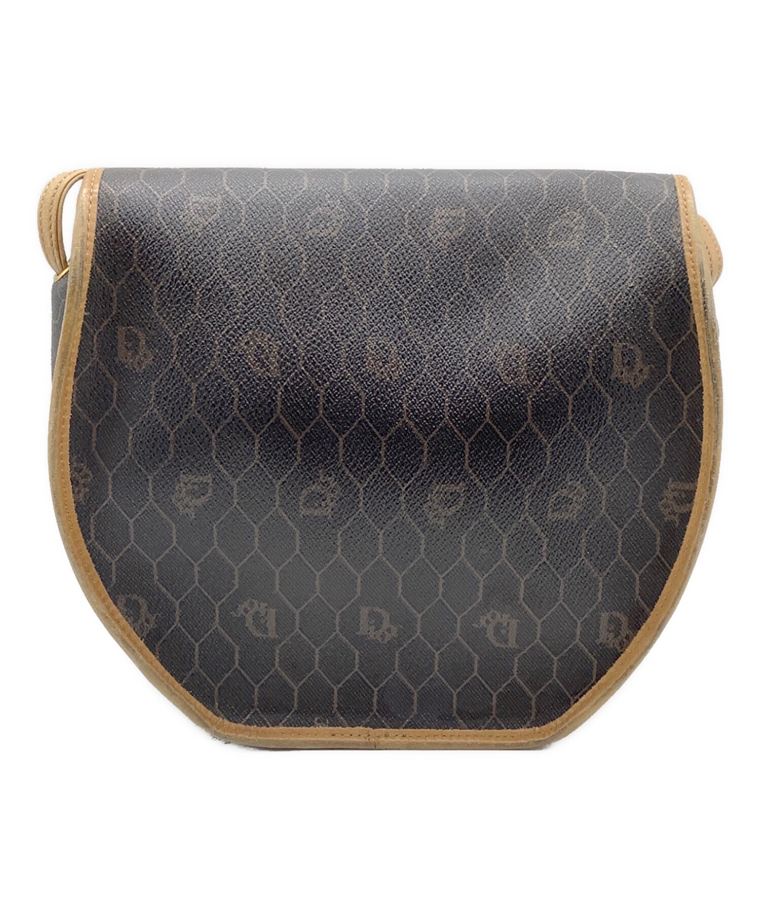 本物 クリスチャン ディオール Christian Dior レザー ショルダーバッグ ポシェット ブラウン バッグ 中古 Christian Dior クリスチャンディオール / ヴィンテージベルトポーチ