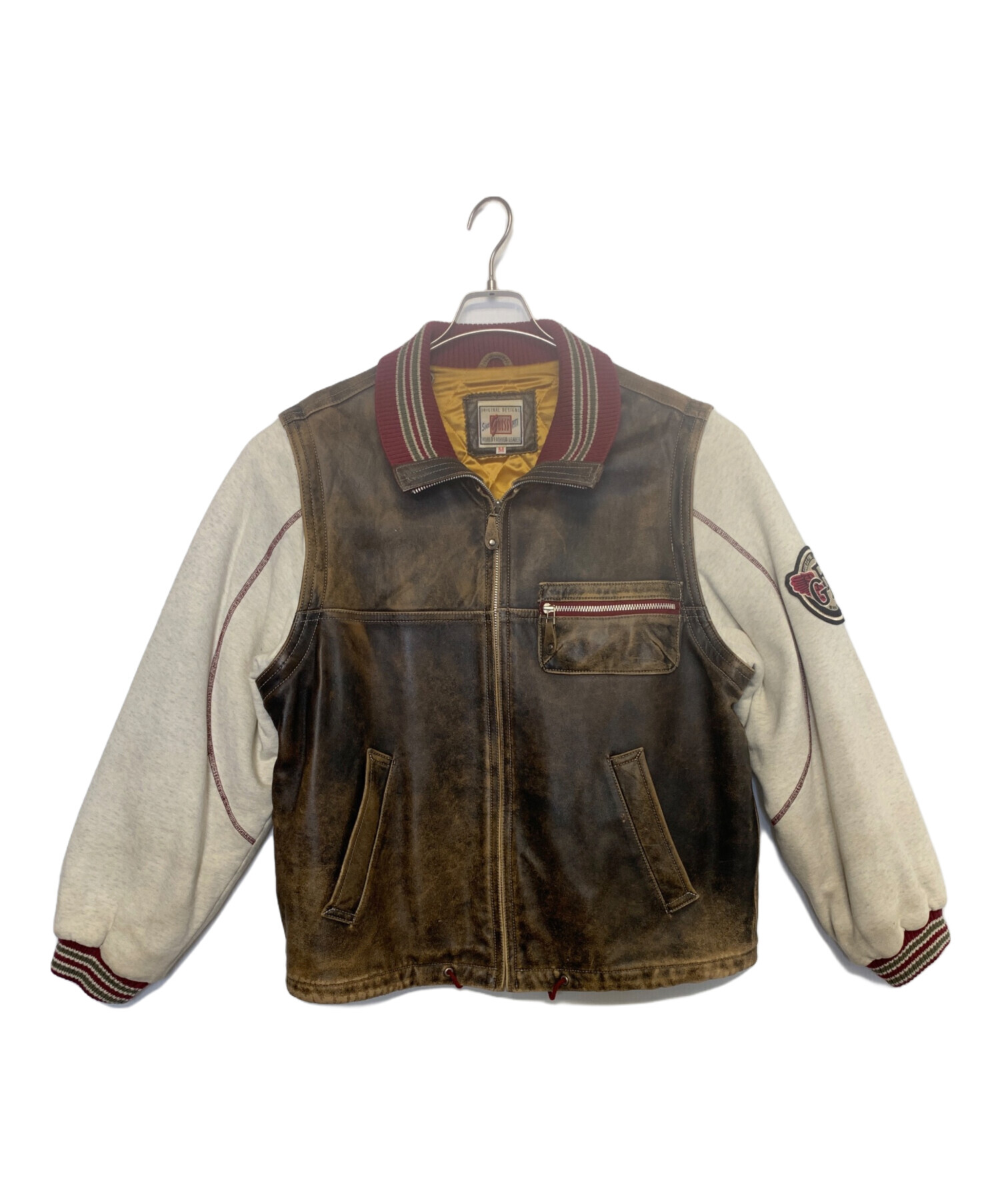 中古・古着通販】GUESS (ゲス) レザージャケット ブラウン サイズ:M 