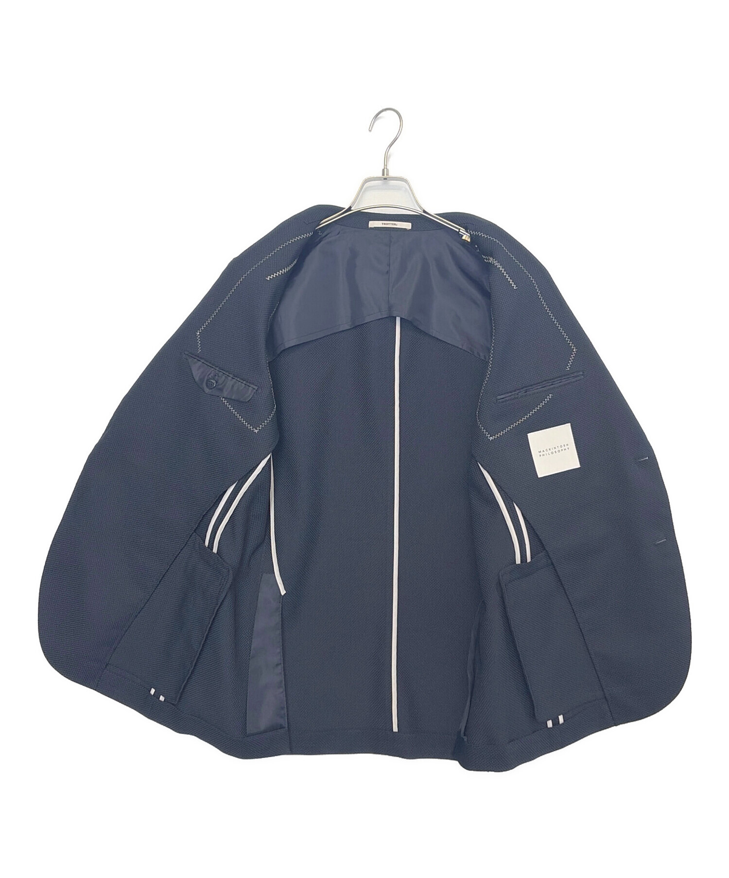 【美品】MACKINTOSH テーラード ネイビー LL 40 大きいサイズ 中古・古着通販】MACKINTOSH (マッキントッシュ) テーラードジャケット