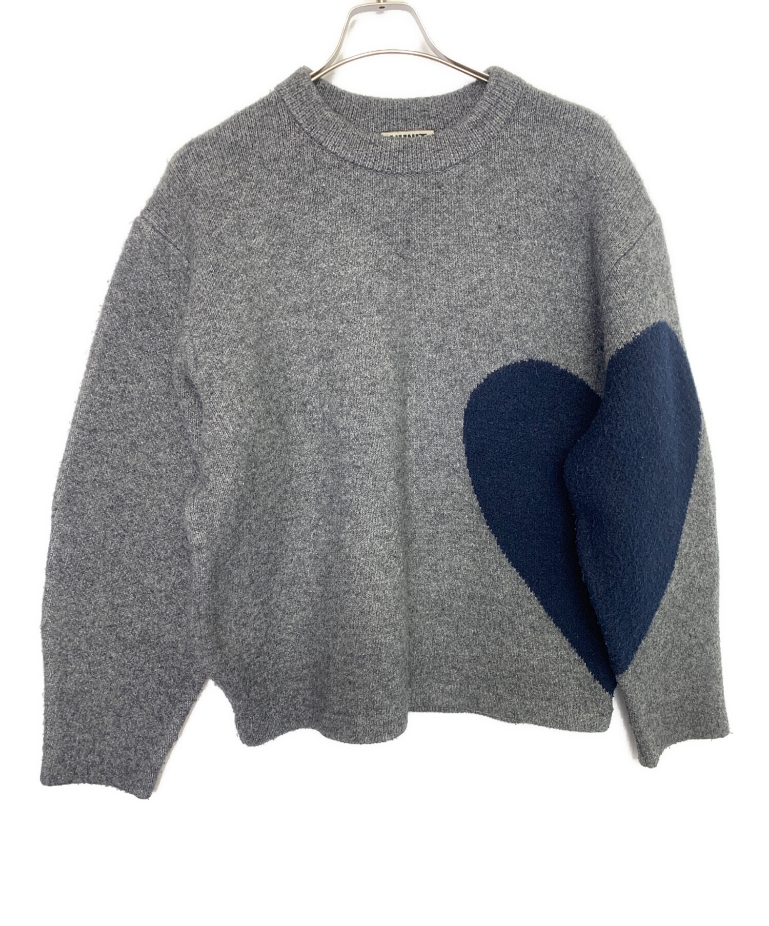 NKNIT グレー ネイビー ハートデザイン セーター NKNIT グレー ネイビー ハートデザイン セーター 【公式ショッピング