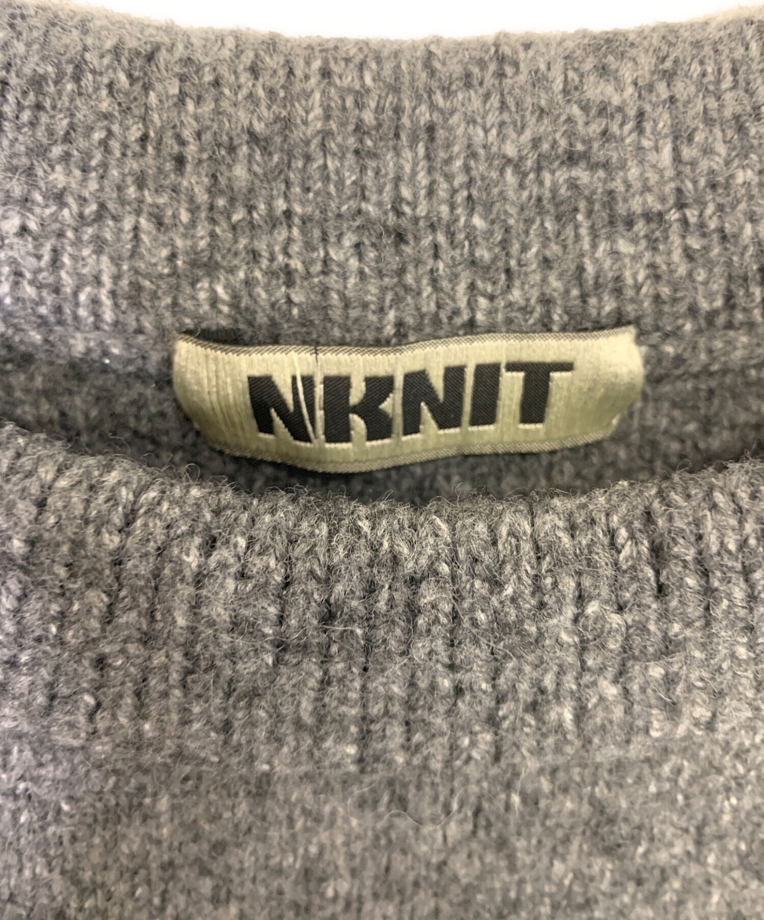 中古・古着通販】NKNIT (ンニット) ハートパターンニット グレー 