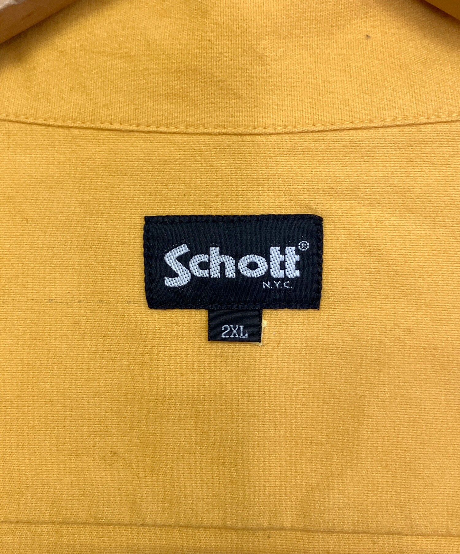 中古・古着通販】Schott (ショット) オープンカラーシャツ イエロー