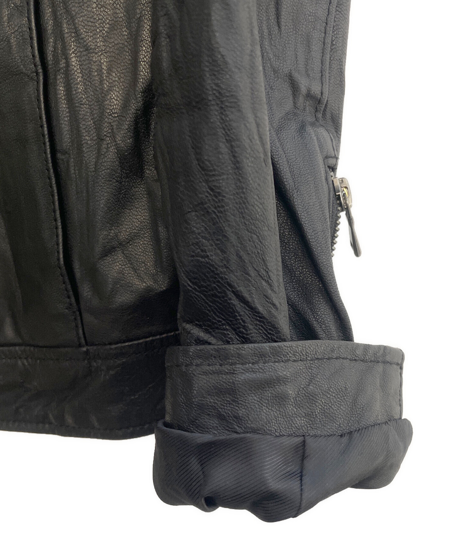 中古・古着通販】TETE HOMME (テット オム) レザージャケット ブラック 中古・古着通販】TETE HOMME (テット オム) レザージャケット ブラック