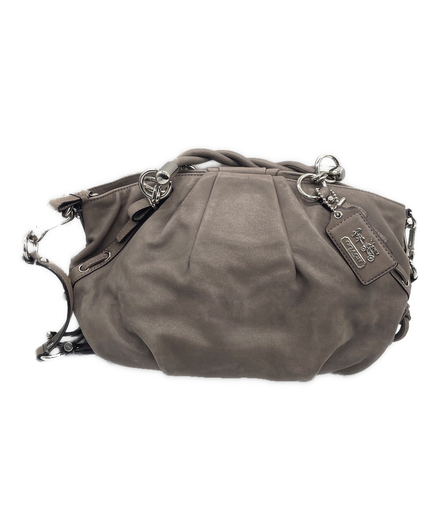 中古・古着通販】COACH (コーチ) 2WAYショルダーバッグ グレー 