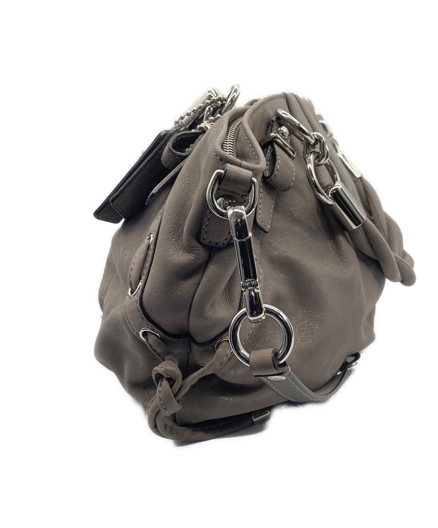 中古・古着通販】COACH (コーチ) 2WAYショルダーバッグ グレー 