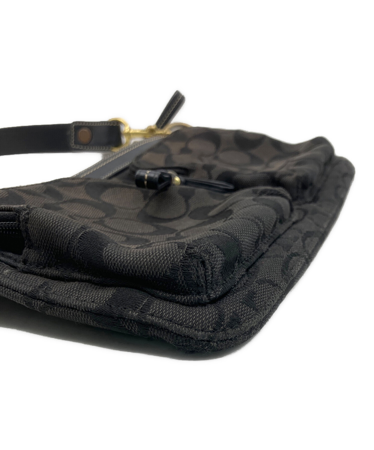 中古・古着通販】COACH (コーチ) ミニショルダーバッグ ブラック 