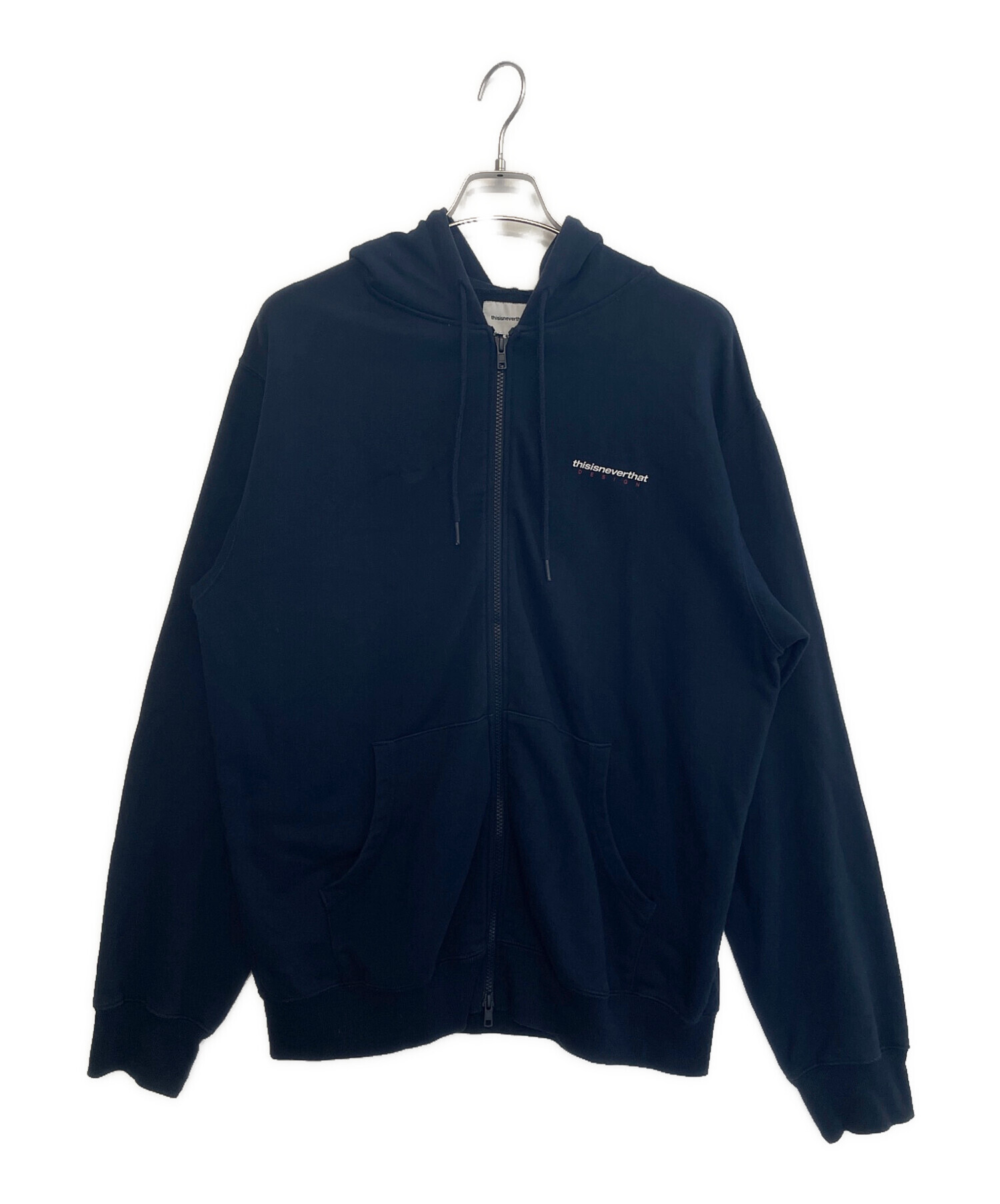 Thisisneverthat@パーカー紺色Lサイズ 中古・古着通販】thisisneverthat (ディスイズネバーザット) ジップ