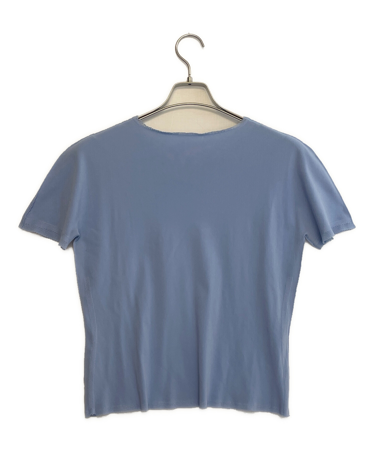 PLEATS PLEASE イッセイミヤケ プリーツカットソー 半袖Tシャツ 青 プリーツプリーズ PLEATS PLEASE イッセイミヤケ ISSEEY MIYAKE 総柄