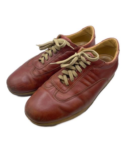 中古・古着通販】BURBERRY (バーバリー) レザースニーカー ブラウン