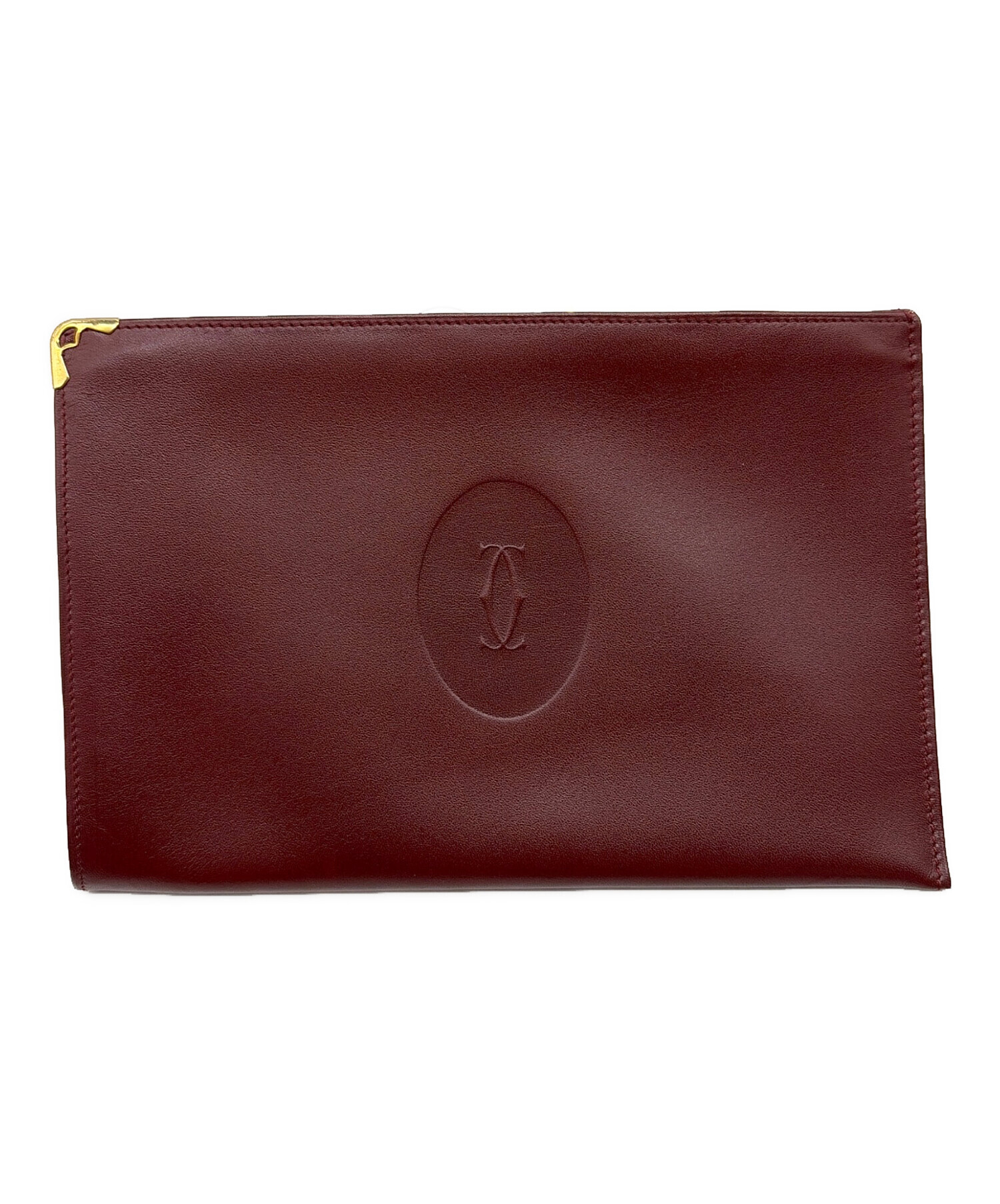 中古・古着通販】Cartier (カルティエ) ポーチ ボルドー｜ブランド