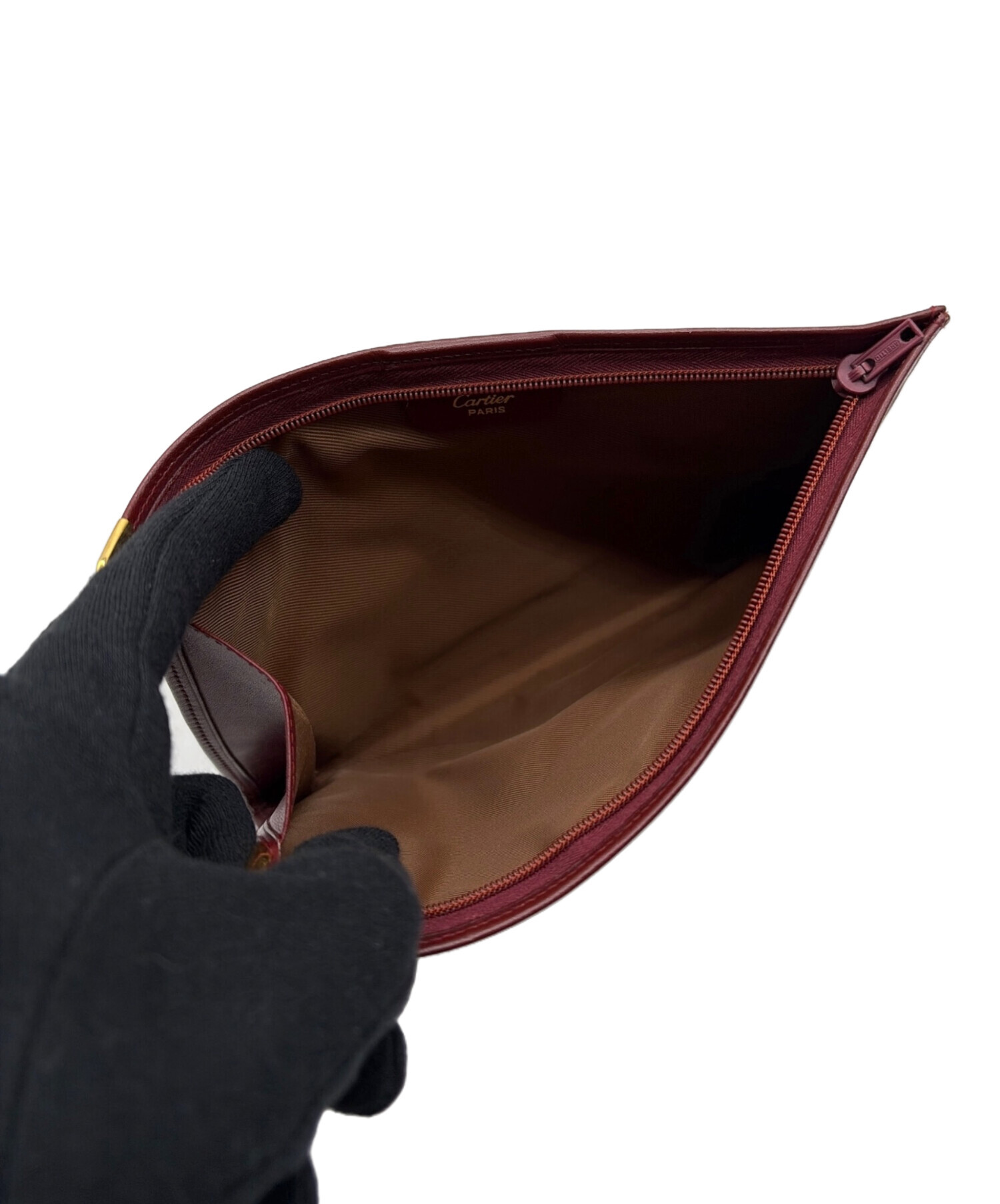 中古・古着通販】Cartier (カルティエ) ポーチ ボルドー｜ブランド