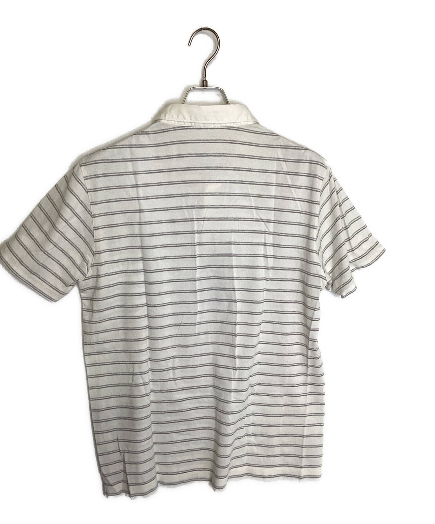 BURBERRY LONDON バーバリー ロンドン グレー 半袖ポロシャツ BURBERRY LONDONバーバリーロンドン 半袖ポロシャツ ボーダー LL