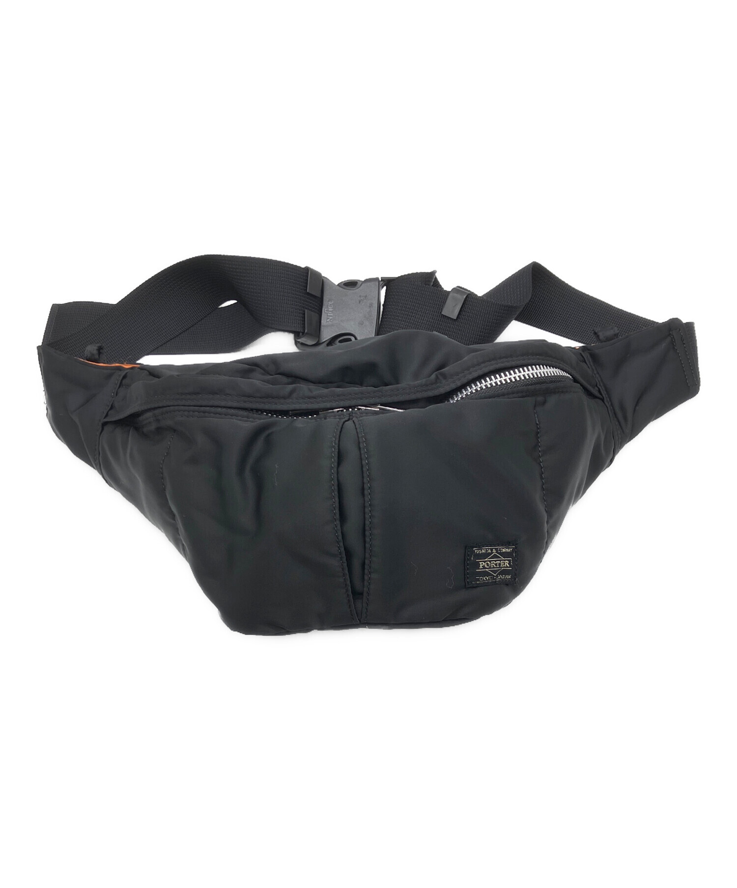 PORTER ボディバッグ ブラック デニム　中古美品 中古・古着通販】PORTER (ポーター) ウエストバッグ ブラック