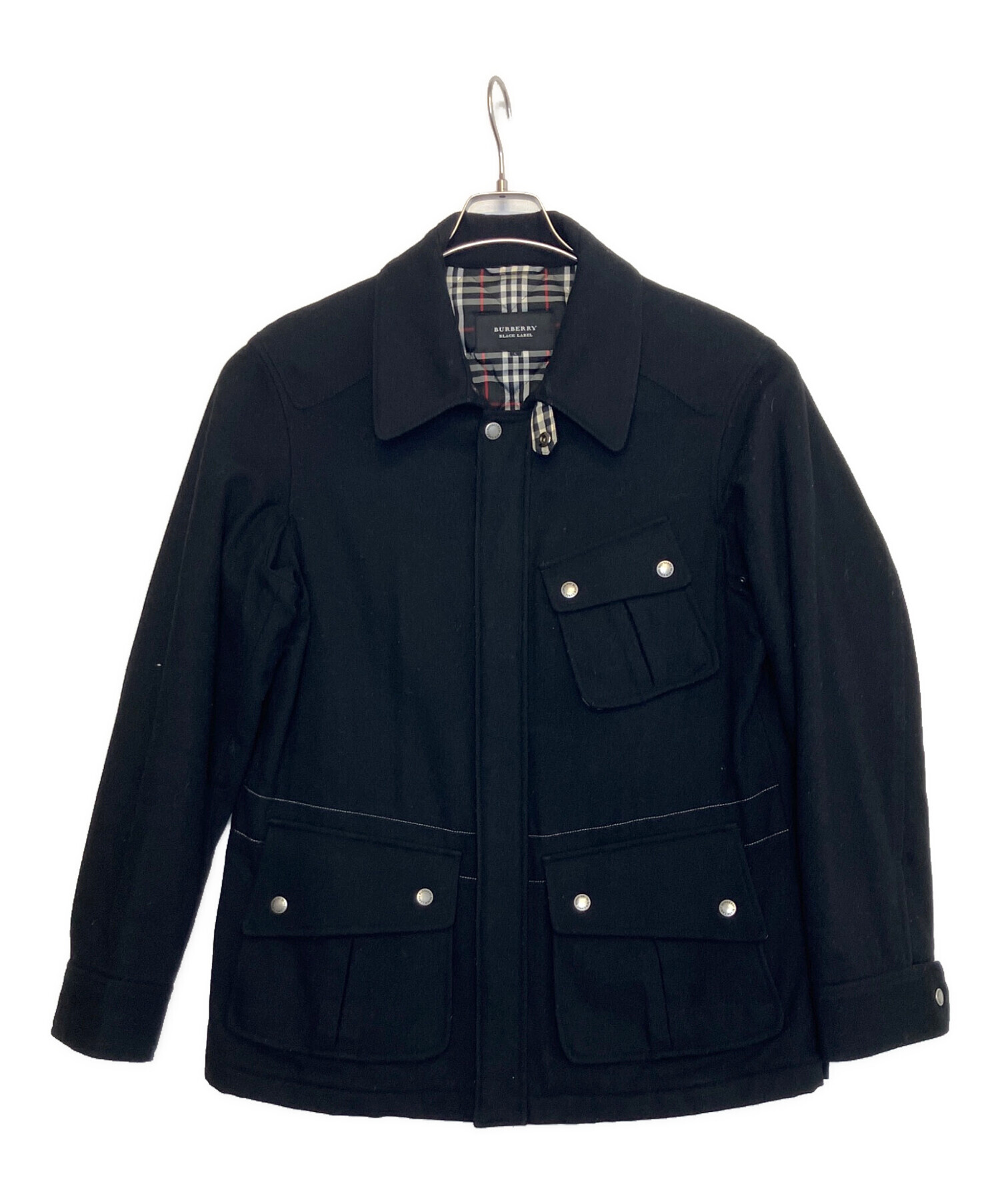 BURBERRY バーバリー ジャケット ブラックMade in England Vintage 90 Burberry Black label Nova Check Harrington Jacket Beige
