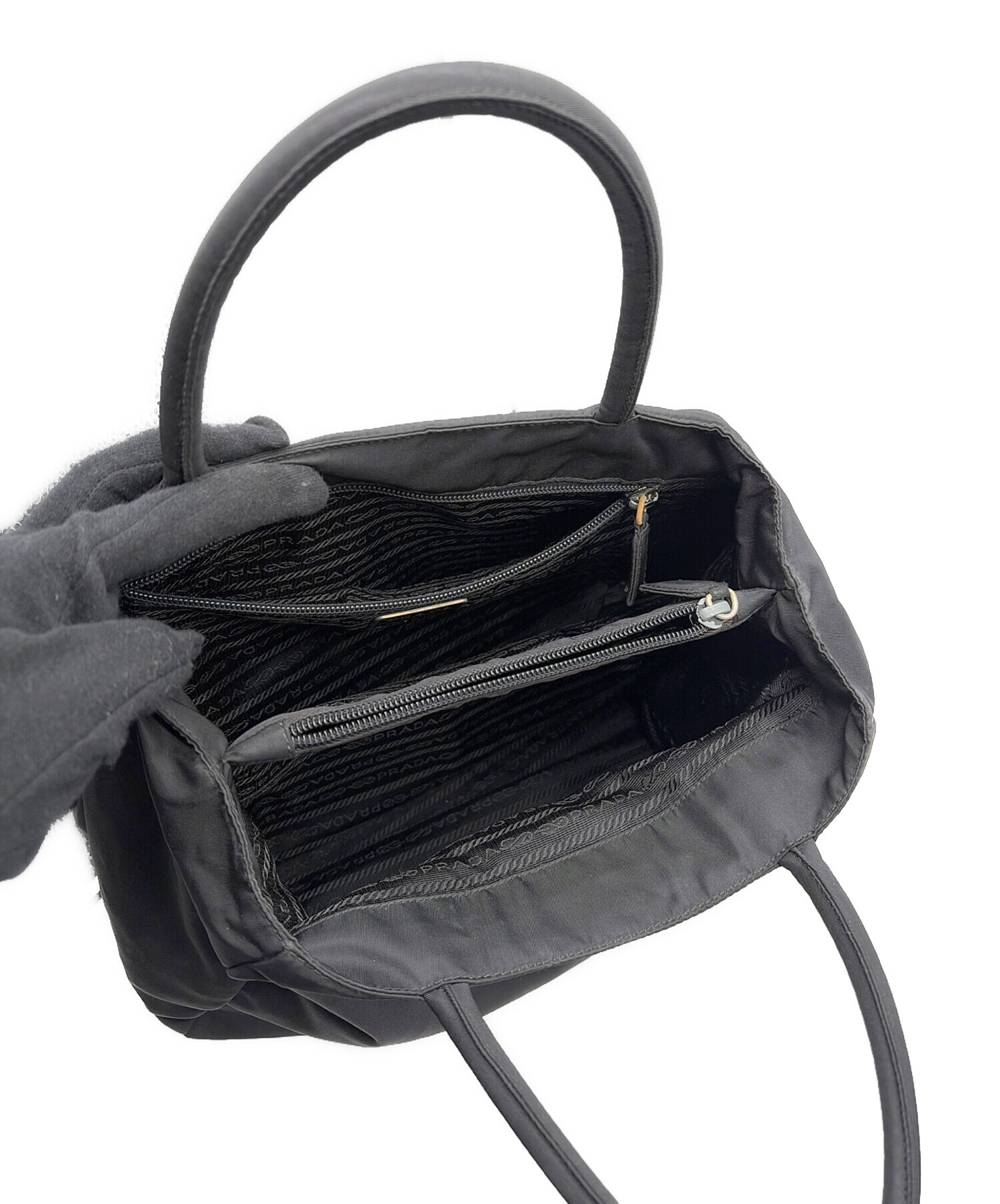 中古・古着通販】PRADA (プラダ) ハンドバッグ ブラック｜ブランド