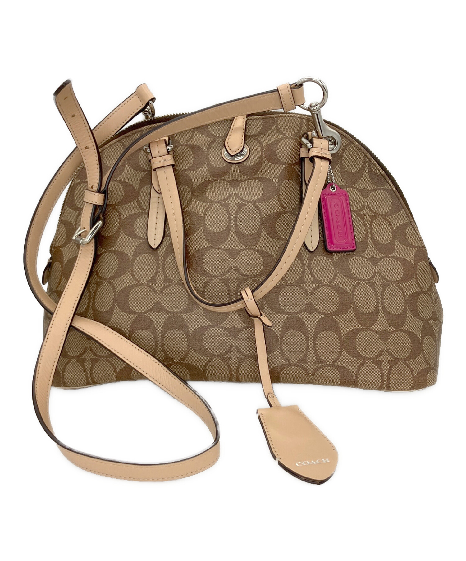 中古・古着通販】COACH (コーチ) ショルダーバッグ ベージュ｜ブランド 