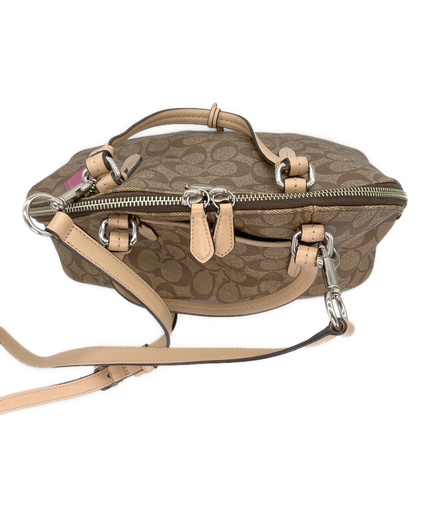 COACH ベージュ ショルダーバッグ ハンドバッグ　中古 中古・古着通販】COACH (コーチ) ショルダーバッグ ベージュ｜ブランド
