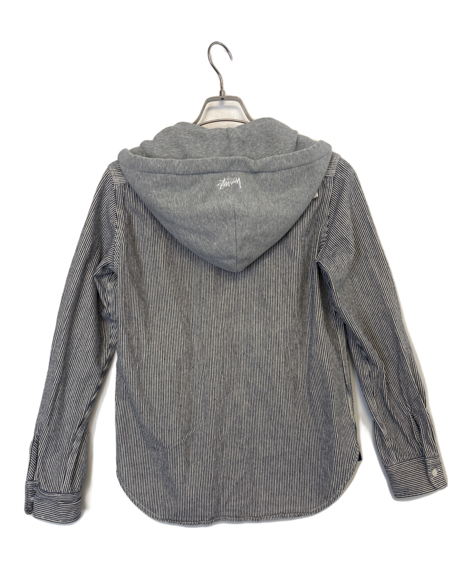 中古・古着通販】stussy (ステューシー) パーカー ネイビー×ホワイト 