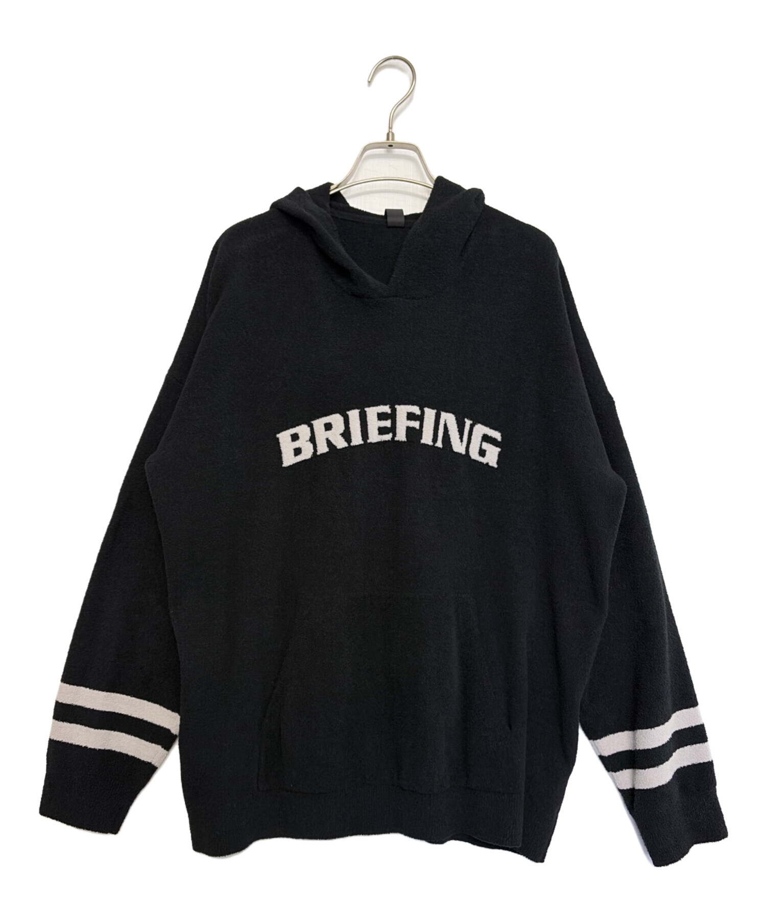 Briefing ブラック フード付きパーカー 中古・古着通販】BRIEFING (ブリーフィング) パーカー ブラック サイズ