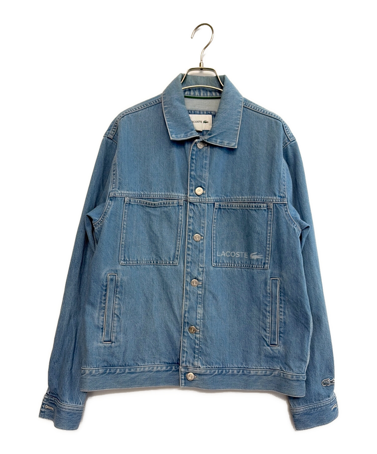 中古・古着通販】LACOSTE (ラコステ) デニムジャケット ブルー サイズ 