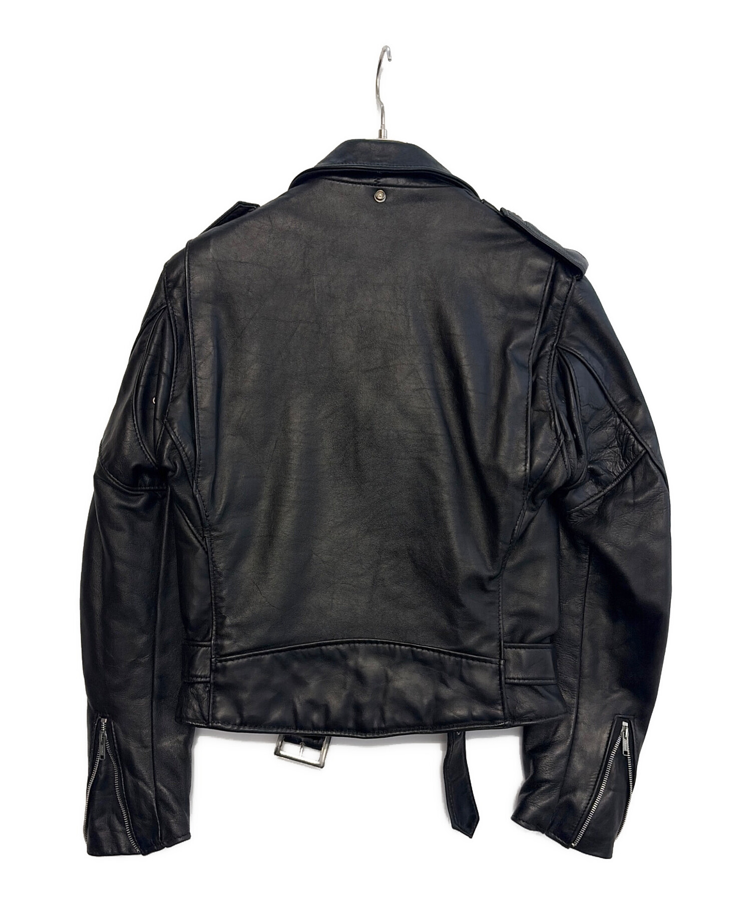 Perfecto by Schott ブラックダブルライダースジャケット 中古・古着通販】PERFECTO by Schott (パーフェクト バイ ショット