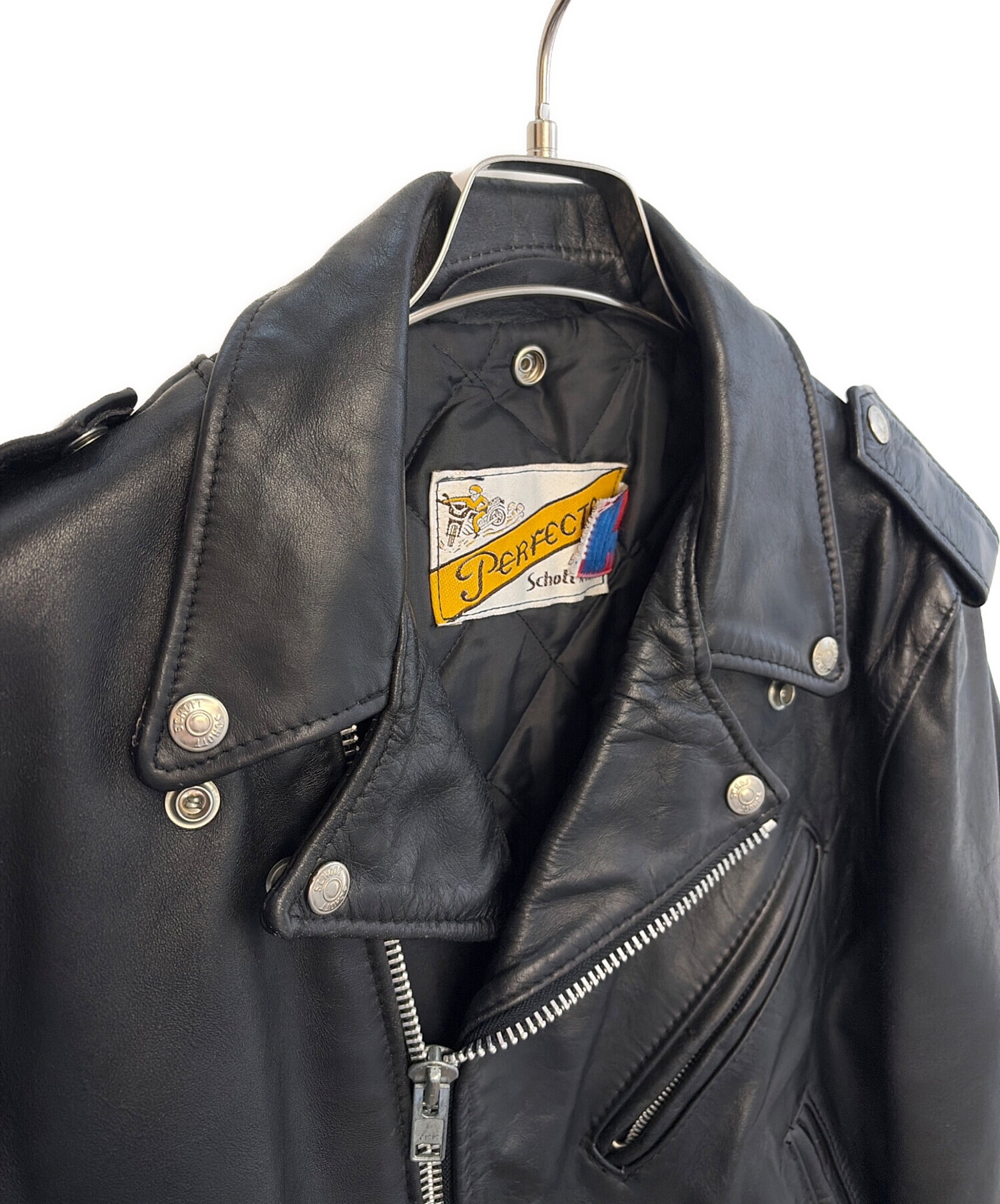 Schott Perfecto ダブルライダースジャケット36 週末限定値引き 中古・古着通販】PERFECTO by Schott (パーフェクト バイ ショット
