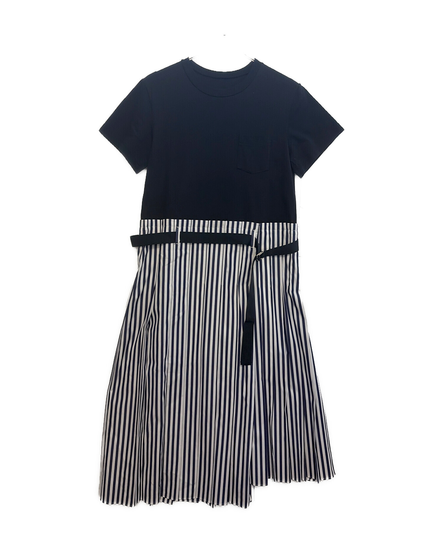 中古・古着通販】sacai (サカイ) ワンピース ネイビー サイズ:2 未使用