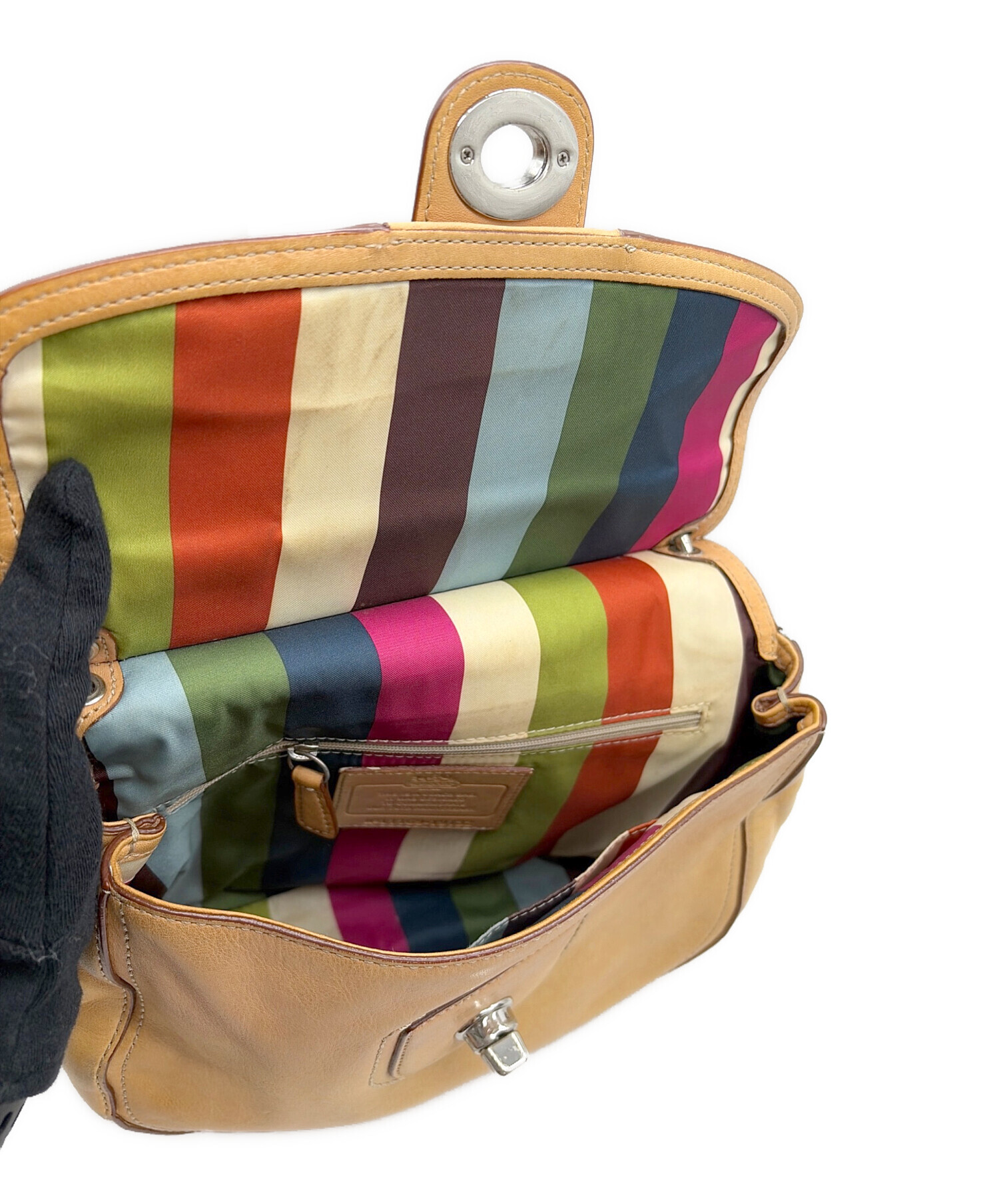 中古・古着通販】COACH (コーチ) ショルダーバッグ ベージュ｜ブランド