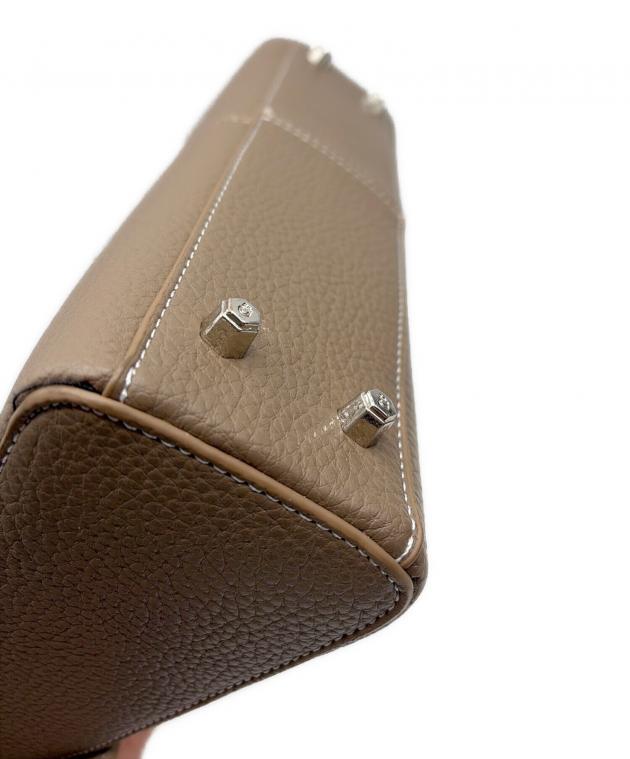 カフネ ペンデュラム レザー ショルダーバッグ グレージュ【中古】 Cafune（カフネ） ペンデュラム レザー ショルダーバッグ グレージュ