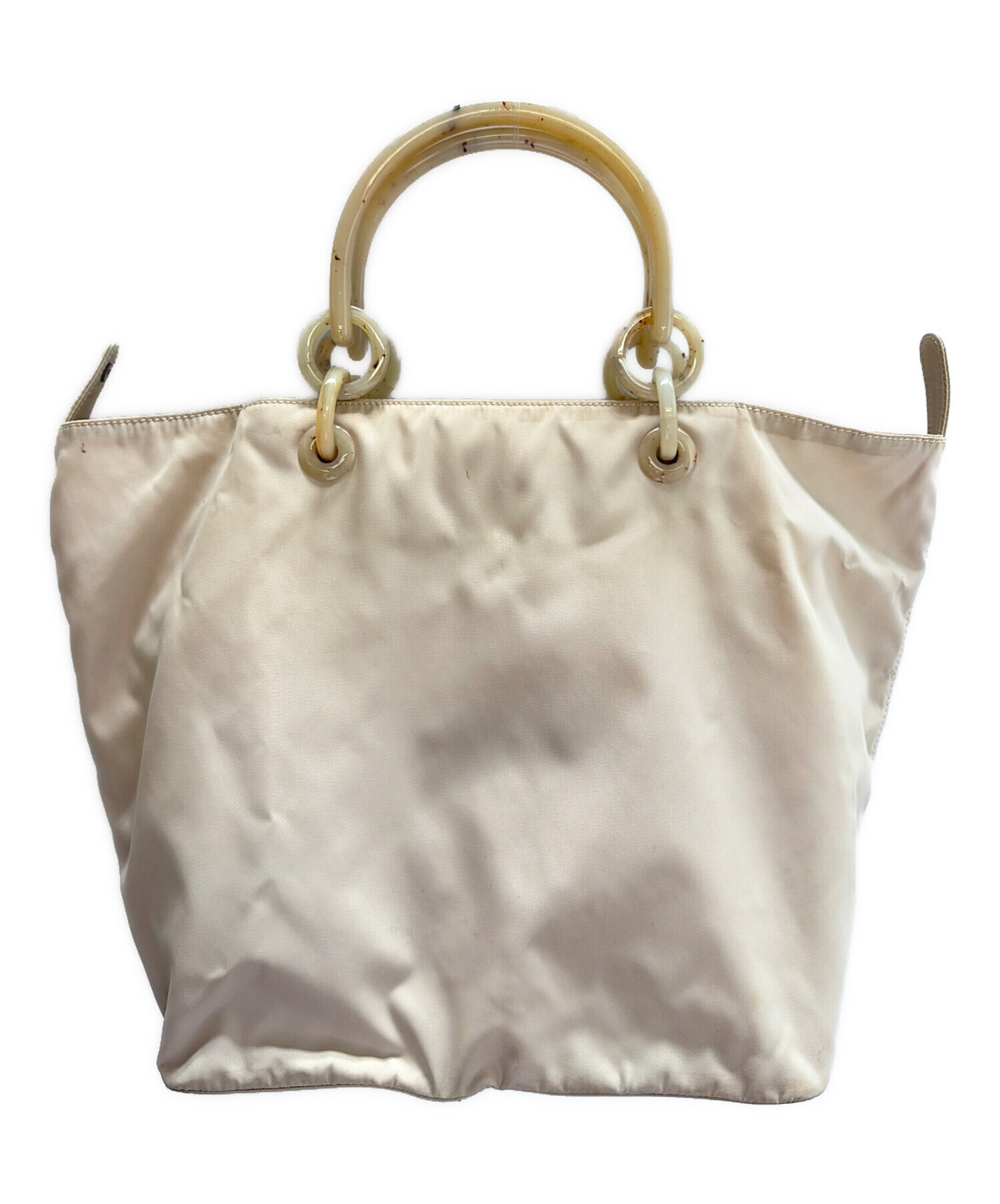 本物 プラダ PRADA ナイロン ショルダーバッグ ベージュ バッグ 中古 中古・古着通販】PRADA (プラダ) ショルダーバッグ ベージュ｜ブランド