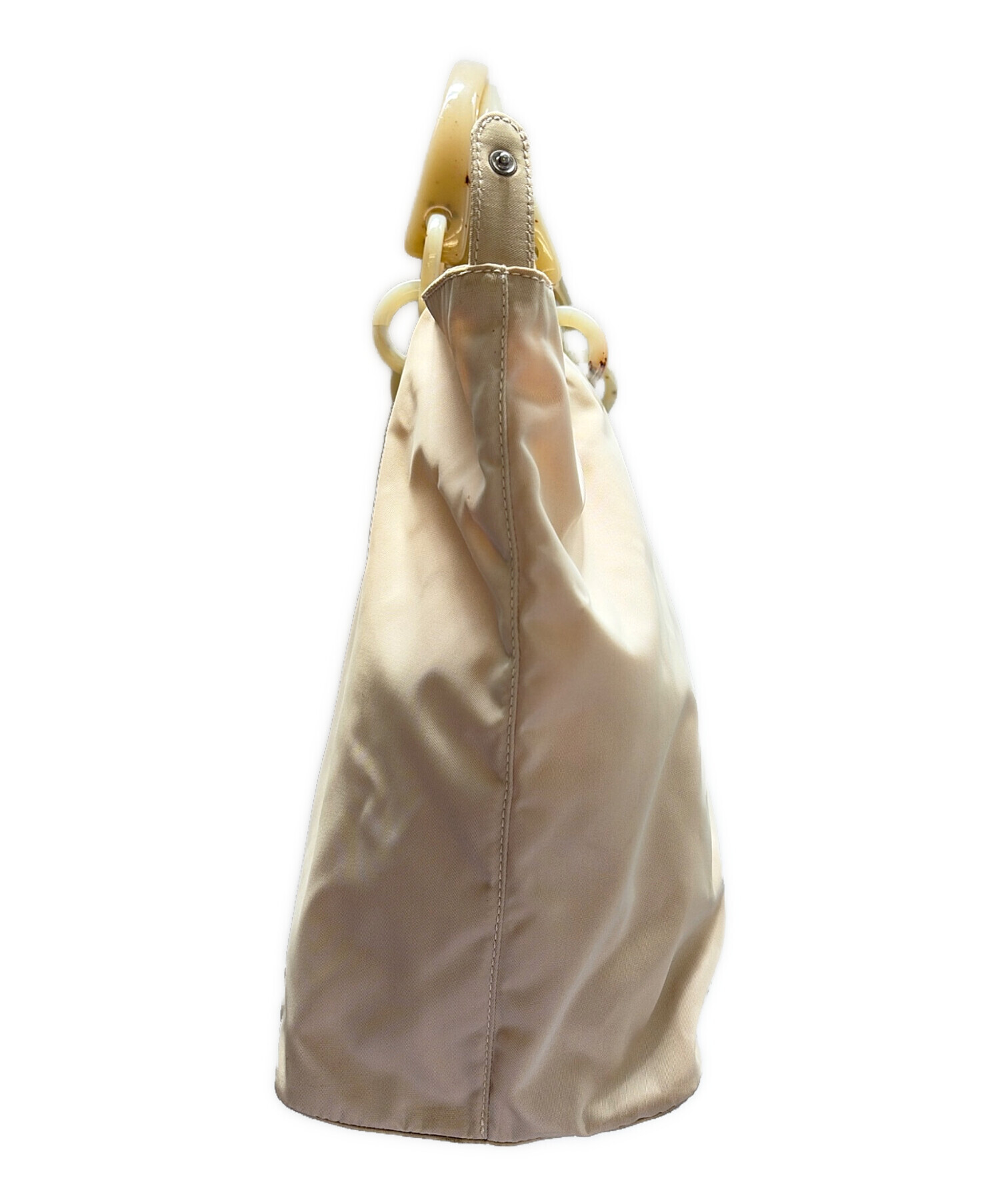 本物 プラダ PRADA ナイロン ショルダーバッグ ベージュ バッグ 中古 中古・古着通販】PRADA (プラダ) ショルダーバッグ ベージュ｜ブランド
