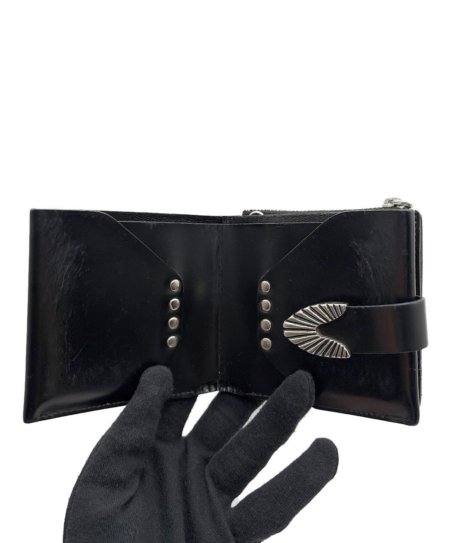 中古・古着通販】TOGA PULLA (トーガ プルラ) 2つ折り財布 ブラック