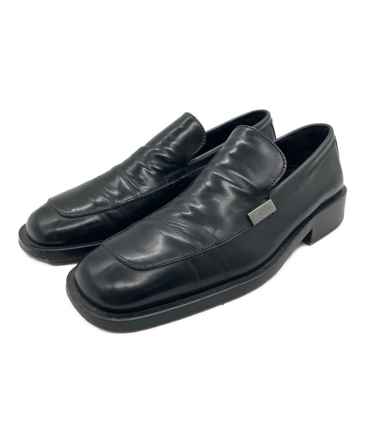 中古・古着通販】GUCCI (グッチ) ローファー ブラック サイズ:70