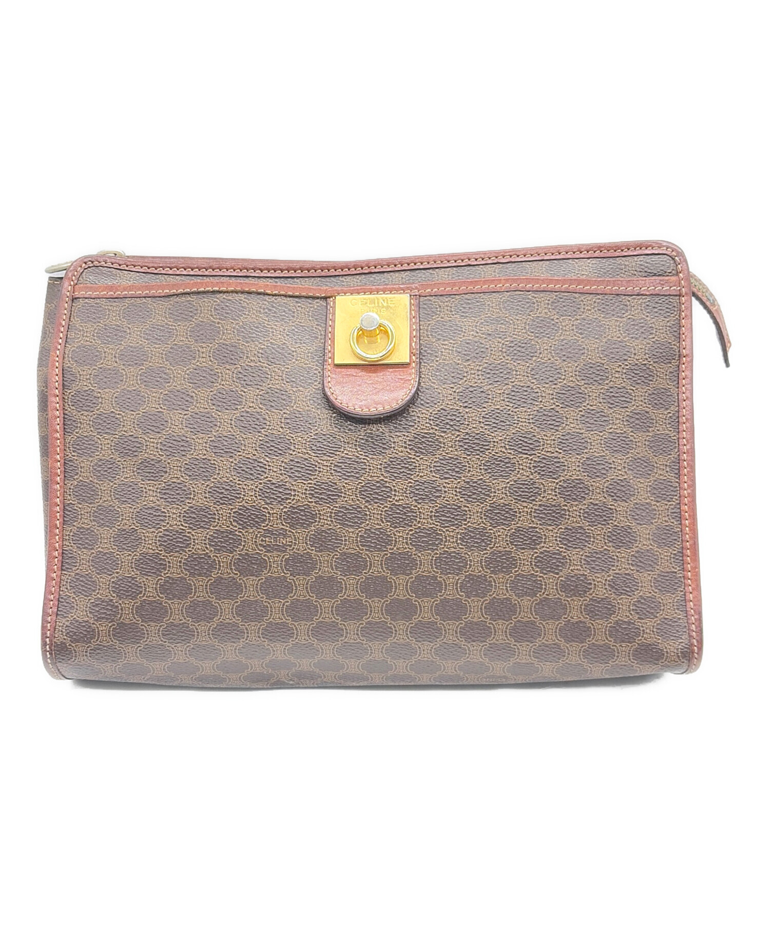 中古・古着通販】CELINE (セリーヌ) クラッチバッグ ブラウン